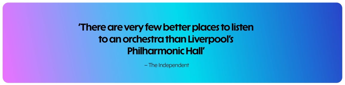 There are very few better places to listen to an orchestra than Liverpool's Philharmonic Hall. - The Independent