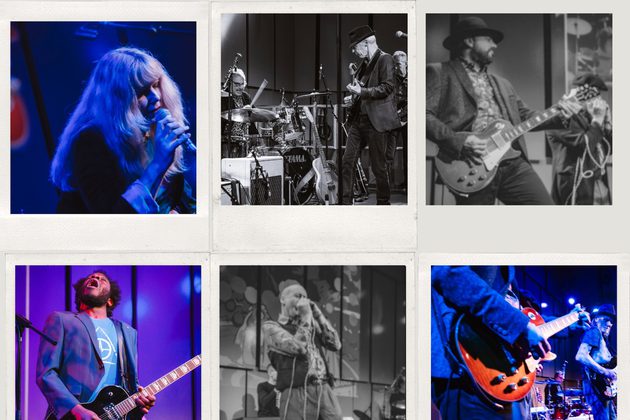 Collage of 6 members of the Kings of Chicago Blues performing on the Music Room stage
